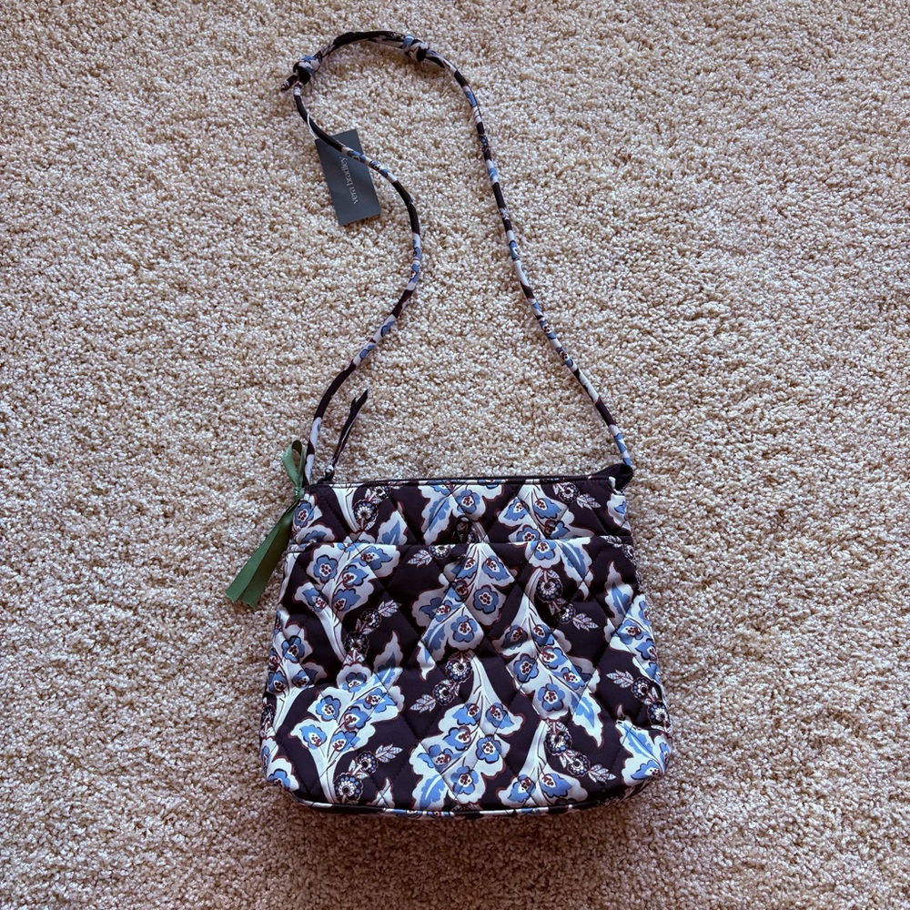 Vera Bradley Original Hipster Crossbody Calyx + Quill Black Floral NWT‎